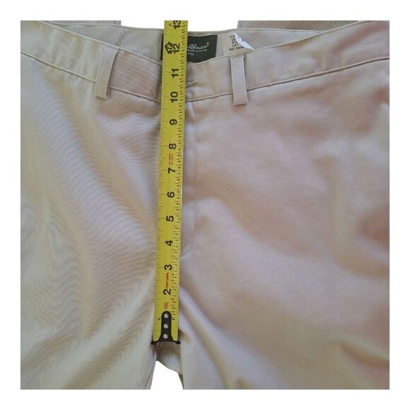 Eddie Bauer Mens Khaki Chino Pants Size 34 LONG FLat Front 100% Cotton Twill - Picture 10 of 14